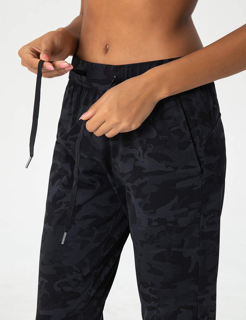 AJISAI Women's Joggers Pants with Pockets Drawstring Sweatpants for Running Workout Lounge Wear Camo XL - Image 5